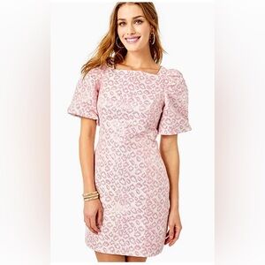 Lilly Pulitzer Taffia Dress in Calla Lilly Pink Animal Print NWT
